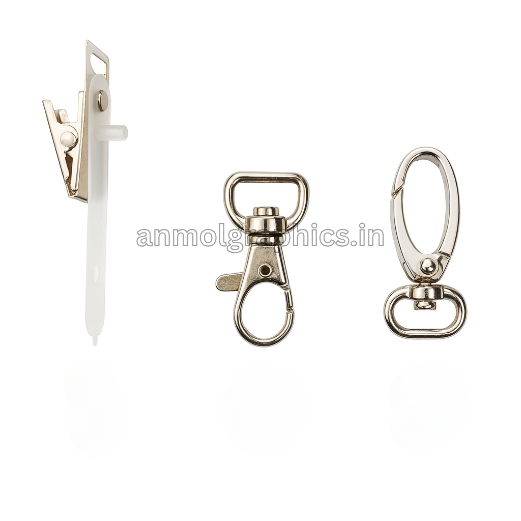 Metal Swivel Hooks & Snap Clips Set